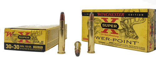 Winchester Super-X "100 Year Anniversary" - 30-30 Winchester - 150 Grain Power Point - 20 Rounds - Brass Case