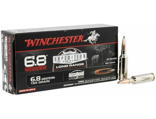 Winchester "Expedition" Ammunition - 6.8 Western - 165 Grain Accubond  - 20  Rounds