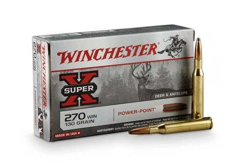 Winchester Super X Ammunition - 270 Winchester - 130 Grain Power Point - 20 Rounds