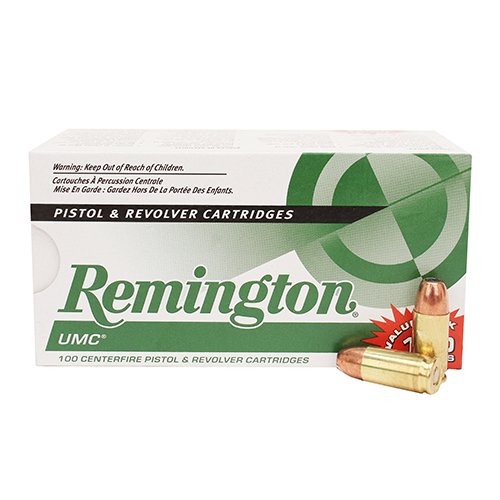 Remington Ammunition - 9 MM Luger - 115 Grain Jacketed Hollow Point - 100 Rounds - Brass Case