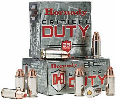 Hornady Critical Duty Ammunition - 9 MM Luger - 135 Grain +P Flex Tip - 25 Rounds