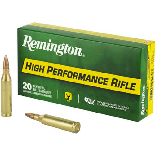 Remington High Performance Ammunition - 243 Winchester - 80 Grain Pointed Soft Point - 20 Rounds - Brass Case