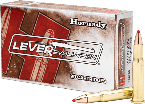 Hornady LEVERevolution Ammunition - 30-30 Winchester -  160 Grain FTX - 20 Rounds - Brass Case