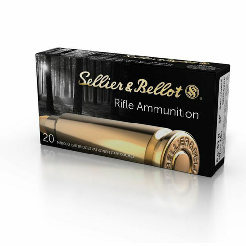 Sellier & Bellot Ammunition - 6.5x52 MM R (25-35 Win) - 117 Grain Soft Point - 20 Rounds - Brass Case