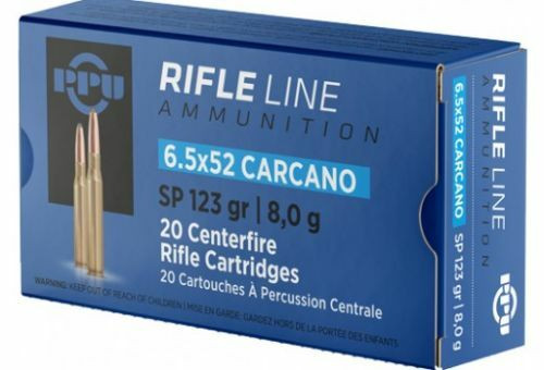Prvi Partizan Ammunition - 6.5x52 Carcano - 123 Grain Soft Point - 20 Rounds - Brass Case