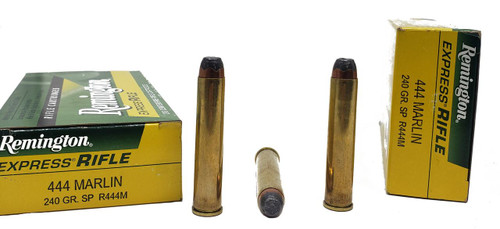 Remington Express Ammunition - 444 Marlin - 240 Grain Soft Point - 20 Rounds - Brass Case