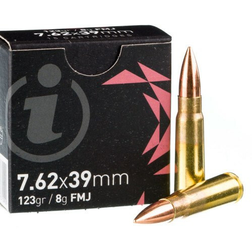 Igman Ammunition - 7.62x39 MM - 123 Grain Full Metal Jacket - 720 Rounds - Brass Case