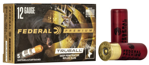 Federal Premium Ammunition - 12 Gauge - 2 3/4" - 1 oz. TruBall Hollow Point Slug - 5 Rounds
