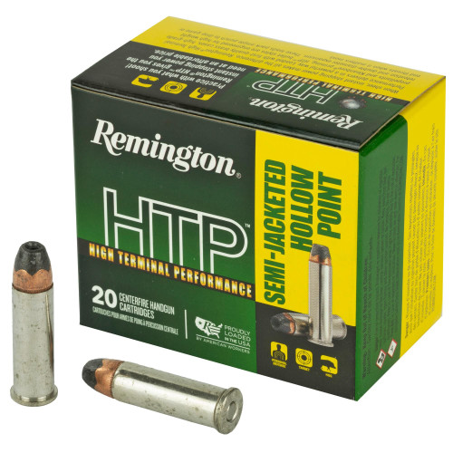 Remington HTP Ammunition - 38 Special +P - 125 Grain Semi Jacketed Hollow Point - 20 Rounds - Nickel Plated Brass Case