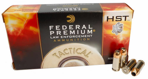 Federal Premium Ammunition - 40 S&W - 180 Grain HST Hollow Point - 50 Rounds - Nickel Plated Brass Case