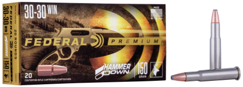 Federal Premium Ammunition - 30-30 Winchester - 150 Grain Bonded Soft Point - 20 Rounds - Brass Case