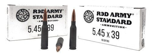 Red Army Ammunition - 5.45x39MM - 60 Grain Full Metal Jacket - 20 Rounds - Steel Case