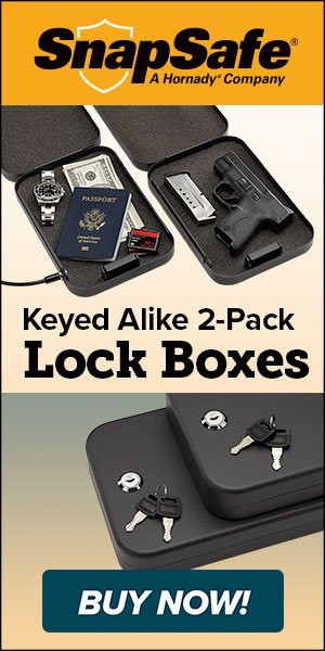 Snap Safe -Extra Large- Keyed Lock Box - 2 Units Keyed Alike - 10" x 7" x 2"