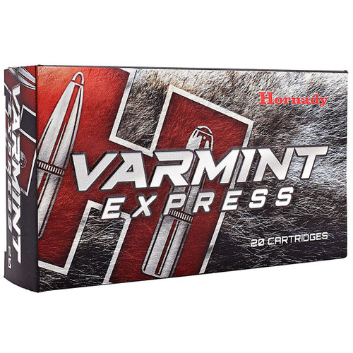 Hornady Varmint Express Ammunition - 223 Remington - 55 Grain V-Max - 20 Rounds - Brass Case
