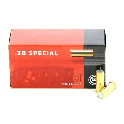 Geco Ammunition - 38 Special - 148 Grain Wad-Cutter - 50 Rounds - Brass Case