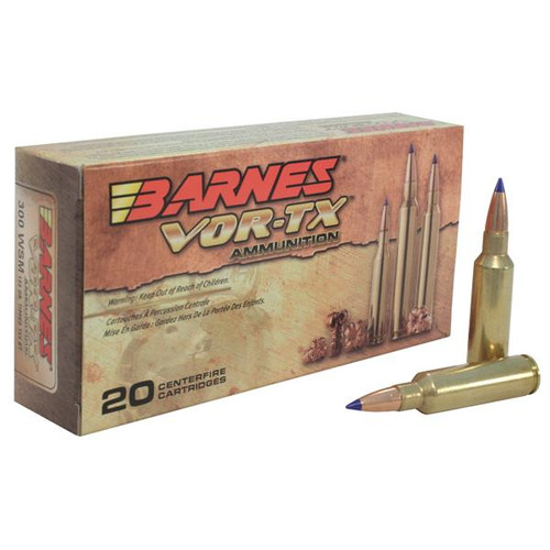 Barnes Vor-TX Ammunition - 300 Winchester Short Mag - 150 Grain TSX BT - 20 Rounds - Brass Case