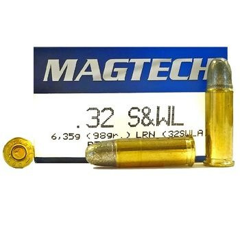 Magtech Ammunition - 32 S&W Long - 98 Grain Lead Round Nose - 50 Rounds - Brass Case
