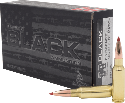 Hornady BLACK - 6.5 Grendel 123 Grain ELD Match - 200 Rounds - Brass Case