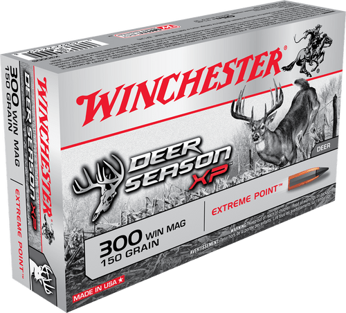 Winchester Deer Season XP Ammunition - 300 Winchester Magnum - 150 Grain Extreme Point Polymer Tip - 20 Rounds - Brass Case