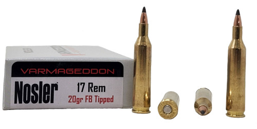 Nosler Varmageddon | 17 Remington 20 Grain FB Tipped | 20 Rounds