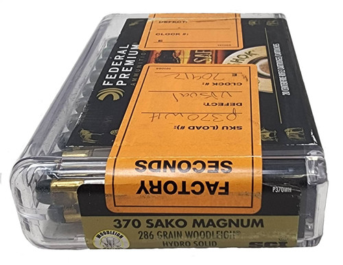 Federal | 370 Sako Magnum 286gr Woodleigh Hydro Solid | 20 Rounds