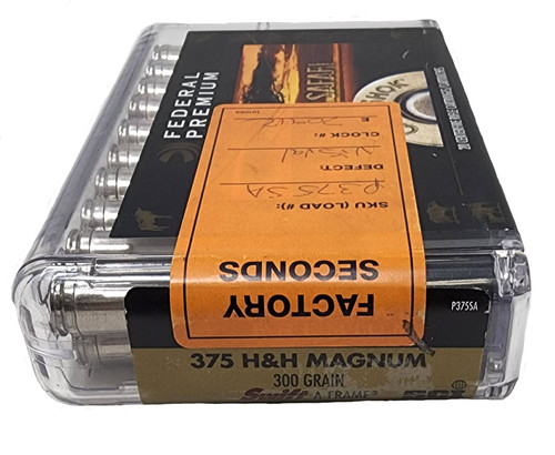 Federal Premium Ammunition - 375 H&H Magnum - 300 Grain Swift A-Frame - 20 Rounds - Factory Seconds