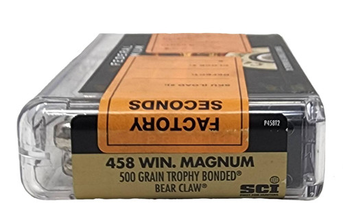 Federal Premium Ammunition - 458 Winchester Magnum - 500 Grain Trophy Bonded Bear Claw - 20 Rounds - Factory Seconds