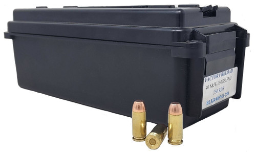 Miwall Reload Ammunition - 40 S&W - 180 Grain Full Metal Jacket - 250 Rounds W/ Free Ammo Can - Brass Case