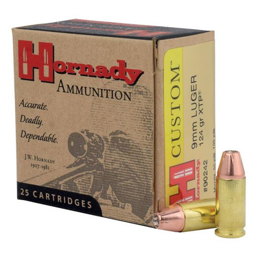 Hornady | 9mm Luger 124gr HP | 25 Rounds