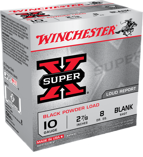 Winchester Super-X Ammunition - 10 Gauge - 2 7/8" - 8 Dr Eq. - Blank Shot - 25 Rounds
