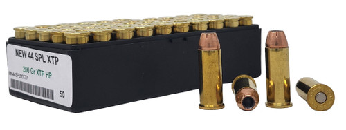 Miwall New Ammunition - 44 S&W Special - 200 Grain XTP Hollow Point - 50 Rounds - Brass Case