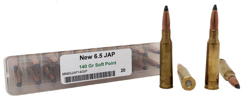 Miwall New Ammunition - 6.5 Jap (6.550mm Japanese Arisaka) - 140 Grain Soft Point - 20 Rounds - Brass Case