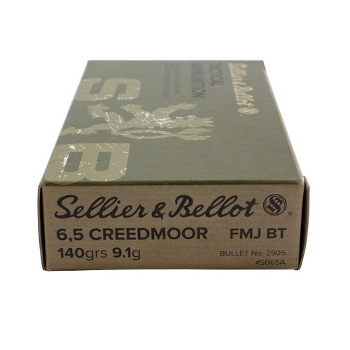 Sellier & Bellot Ammunition - 6.5 Creedmoor - 140 Grain Full Metal Jacket - 20 Rounds