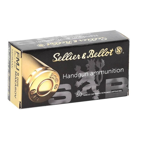Sellier & Bellot | 9 MM Makarov 95gr FMJ | 50 Rounds