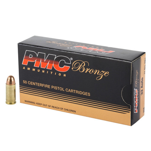 PMC Bronze Ammunition - 32 Auto - 71 Grain Full Metal Jacket - 50 Rounds
