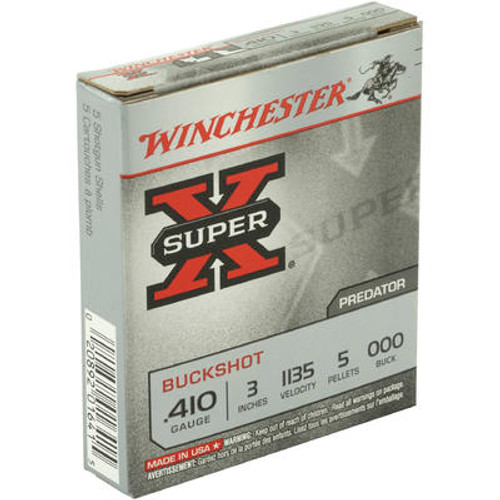 Winchester Super-X Ammunition - 410 Bore - 3" - 5 Pellets - 000 Buck - 5 Rounds