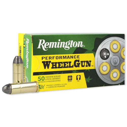 Remington Performance Wheel Gun Ammunition - 45 Long Colt - 250 Grain Lead Round Nose - 50 Rounds