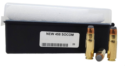 Miwall New Ammunition - 458 SOCOM - 400 Grain Soft Point - 20 Rounds - Brass Case