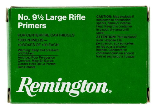 Remington 9 1/2 Large Rifle Primers - 5000 Primers    ** Adult Signature Required** See Details in description