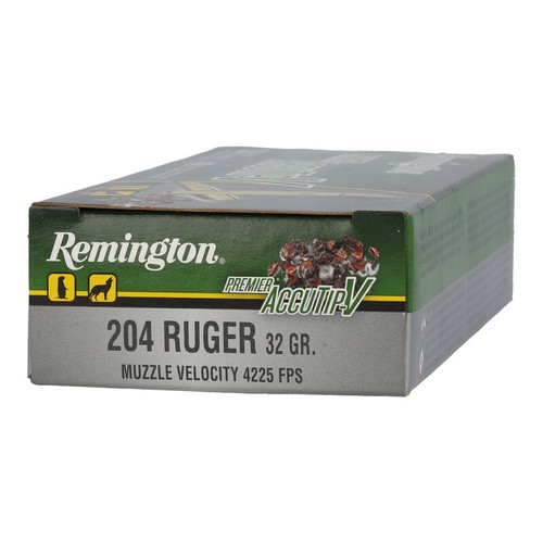 Remington Premier Ammunition - 204 Ruger - 32 Grain Accutip-V - 20 Rounds