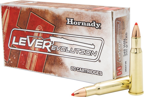 Hornady LeverEvolution Ammunition - 348 Winchester - 200 Grain FTX - 20 Rounds