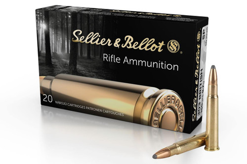 Sellier & Bellot Ammunition - 303 British - 150 Grain Soft Point - 20 Rounds - Brass Case
