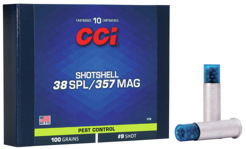 CCI Shot Shell Ammunition - 38 Special/357 Magnum - #9 Shot - 10 Rounds