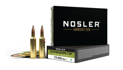Nosler Ammunition - 270 Winchester Short Magnum - 130 Grain Expansion Tip - 20 Rounds
