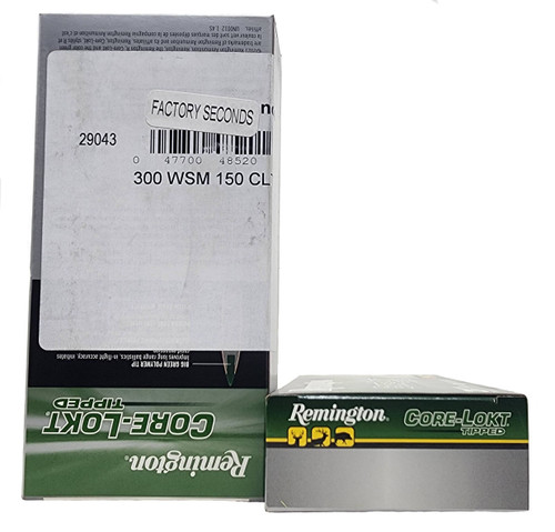 Remington Core-Lokt Ammunition - 300 Winchester Short Magnum - 150 Grain Soft Point - 20 Rounds - FACTORY SECONDS