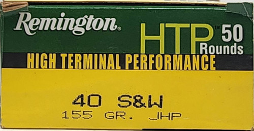 Remington HTP Ammunition - 40 S&W - 155 Grain Jacketed Hollow Point - 50 Rounds