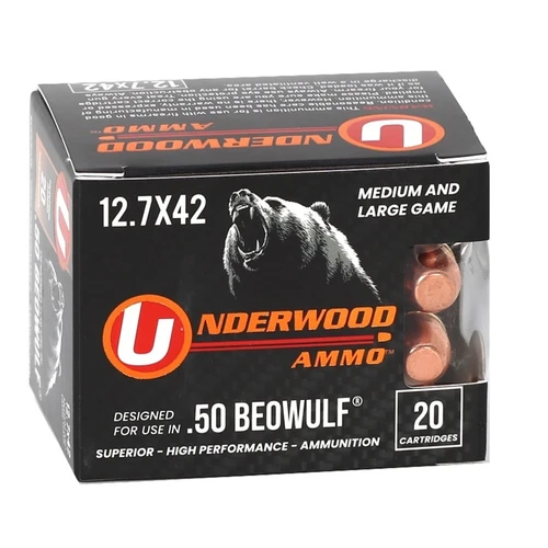 Underwood | 50 Beowulf (12.7x42) 350gr FMJ | 20 Rounds
