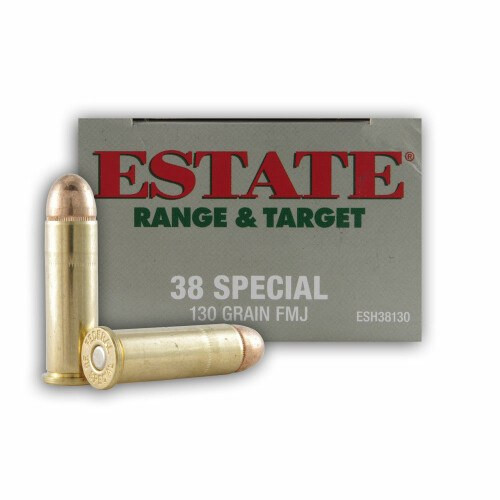Estate Ammunition - 38 Special - 130 Grain Full Metal Jacket - 50 Rounds