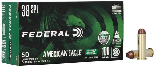 Federal American Eagle Ammunition - 38 Special - 100 Grain Lead Free Ball - 50 Rounds