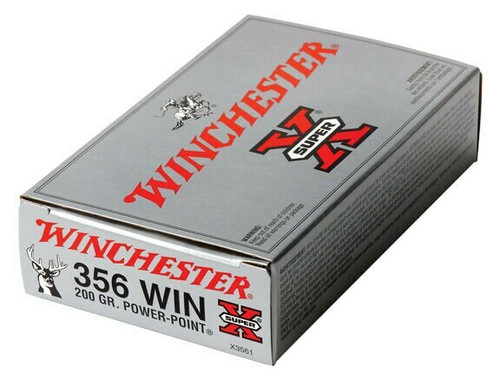 Winchester SuperX Ammunition - 356 Winchester - 200 Grain Power Point - 20 Rounds - Brass Case Winchester SuperX Ammunition - 356 Winchester - 200 Grain Power Point - 20 Rounds - Brass Case